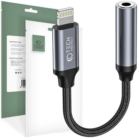 TECH-PROTECT ULTRABOOST ADAPTER DO LIGHTNING DO MINI JACK 3.5MM DO APPLE