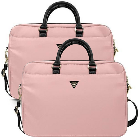 Guess Torba GUCB15NTMLLP 16" różowy/pink Nylon Triangle Logo