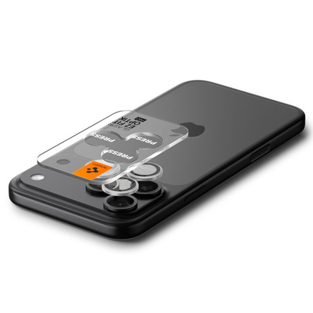 OSŁONA APARATU SPIGEN OPTIK PRO GLAS.TR ”EZ FIT” CAMERA PROTECTOR 2-PACK IPHONE 14 PRO / MAX / 15 PRO / MAX / 16 PRO / MAX / 17 PRO / MAX SILVER