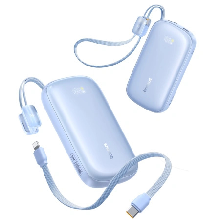 Powerbank Baseus EnerFill FC21 Qpow 3 Ultra 20000mAh 22.5W z wyświetlaczem z dołączonym kablem - niebieski