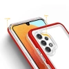 Clear 3in1 etui do Samsung Galaxy A32 5G żelowy pokrowiec z ramką czerwony