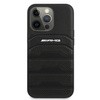 Etui AMG AMHCP13LGSEBK na iPhone 13 Pro / 13 - czarne Leather Debossed Lines