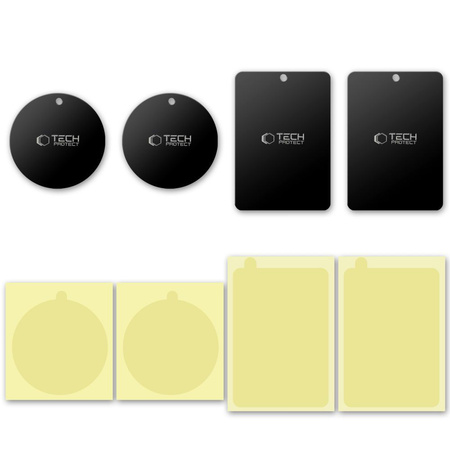 TECH-PROTECT MAGNETYCZNY UCHWYT SAMOCHODOWY METALPLATE DO TELEFONÓW 4-PACK
