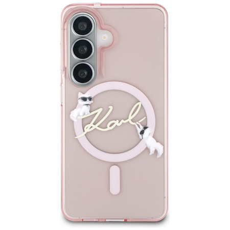Etui Karl Lagerfeld IML KC Script        MagSafe do Samsung Galaxy S26 różowy
