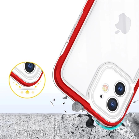 HURTEL ETUI POKROWIEC DO IPHONE 12 3IN1 Z RAMKĄ OCHRONA PRZED ZARYSOWANIAMI