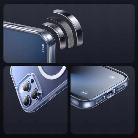 MCDODO MAGNETIC CASE CLEAR CASE REINFORCED FOR MAGSAFE IPHONE 16