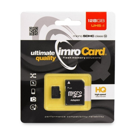 IMRO KARTA PAMIĘCI MICROSD 128GB DO TELEFONÓW TABLETÓW KONSOLE NAGRANIE 10C