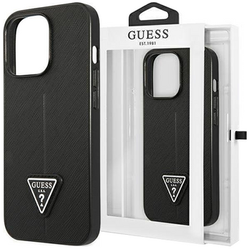 Guess GUHCP13SPSATLK iPhone 13 mini 5,4" czarny/black hardcase SaffianoTriangle Logo