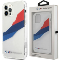 Etui BMW BMHCP12LSKTGT iPhone 12 Pro Max 6,7" transparent hardcase Motorsport Tricolor