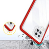 Clear 3in1 etui do Samsung Galaxy A42 5G żelowy pokrowiec z ramką czerwony