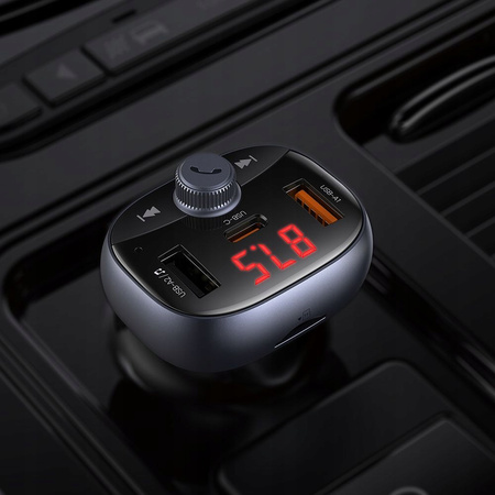 MCDODO TRANSMITER FM BLUETOOTH SAMOCHODOWY 2W1 ŁADOWARKA USB-A USB-C 72W