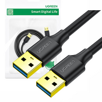 Ugreen kabel przewód USB - USB (męski - USB 3.2 Gen 1) 1 m czarny (US128 10370)