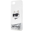 Etui Karl Lagerfeld KLHCI8LNCHCS na iPhone 7/8/ SE 2020 / SE 2022 - srebrne Glitter Choupette Head