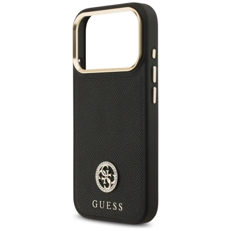 GUESS ETUI GRAINED STRASS LOGO DO IPHONE 17 PRO MAGSAFE Z LUKSUSOWYM