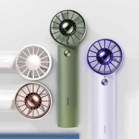 Baseus mini wentylator wiatrak powerbank z wbudowanym kablem USB Typ C 4000mAh zielony (ACFX010106)