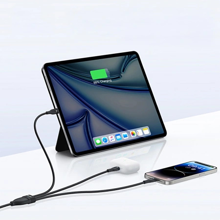 BASEUS KABEL 3W1 USB-C DO LIGHTNING 1,5M DO IPHONE 12 13 14 100W Z 3 KABLAM