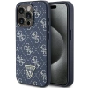 Etui Guess 4G Triangle Metal Logo na iPhone 15 Pro Max - niebieskie