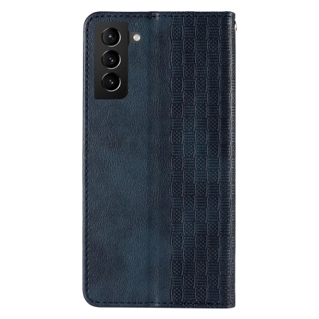 Magnet Strap Case etui do Samsung Galaxy S22+ (S22 Plus) pokrowiec portfel + mini smycz zawieszka niebieski