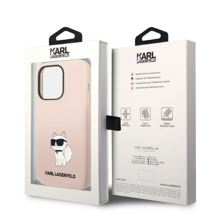 Karl Lagerfeld KLHCP14XSNCHBCP iPhone 14 Pro Max 6,7" hardcase różowy/pink Silicone Choupette