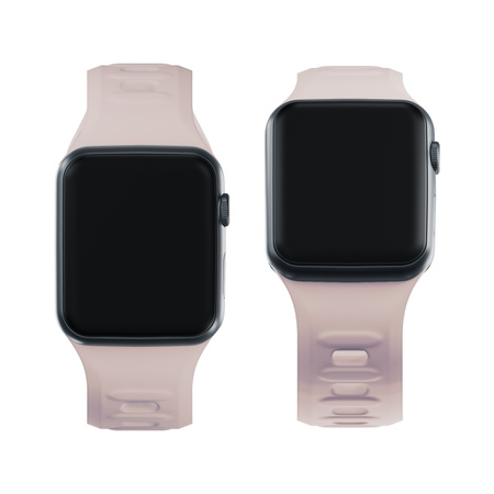 42/44/45/46/49 mm Latte (big) - 3mk Silicone Watch Strap for Apple