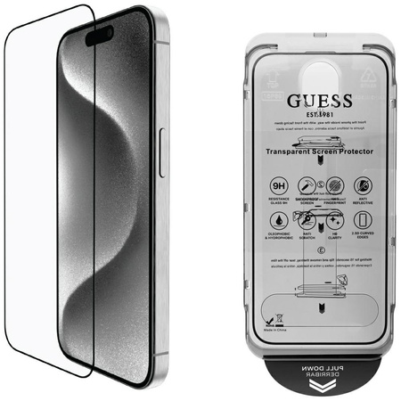 GUESS ZESTAW SZKŁA OCHRONNEGO 2W1 NA EKRAN I OBIEKTYW DO IPHONE 16 PRO MAX
