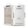 DKNY ETUI HARDCASE DO IPHONE 14 15 136.1 Z METALOWYM LOGO I SKÓRZANĄ STRIPĄ