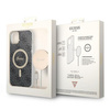 Guess zestaw ładowarka MagSafe + etui do iPhone 14 Plus 6,7" czarne 4G Print (GUBPP14MH4EACSK)