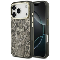 Etui Guess Python Pattern MagSafe do     iPhone 17 Pro brązowy