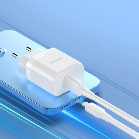 Ładowarka sieciowa Dudao A20EU USB-A 18W - biała + kabel USB-A - USB-C