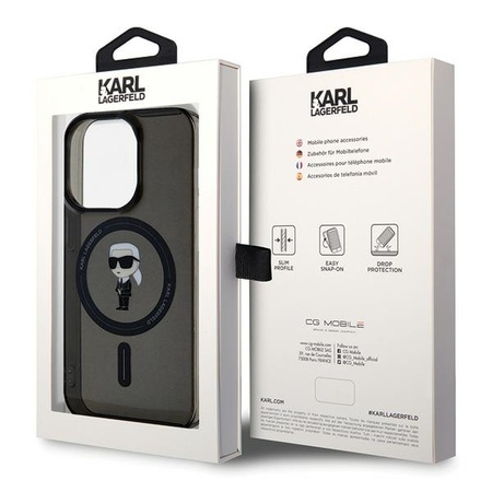 KARL LAGERFELD POKROWIEC HARDCASE DO IPHONE 15 PRO DO MAGSAFE IML IKONIK