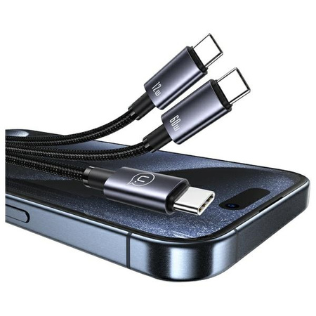 USAMS KABEL 2W1 2XUSB-C 72W 1,2M DO TELEFONÓW LAPTOPÓW SZYBKIE ŁADOWANIE