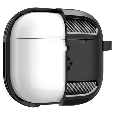SPIGEN ETUI RUGGED ARMOR DO APPLE AIRPODS 4 MATTE BLACK ANTYWSTRZĄSOWE