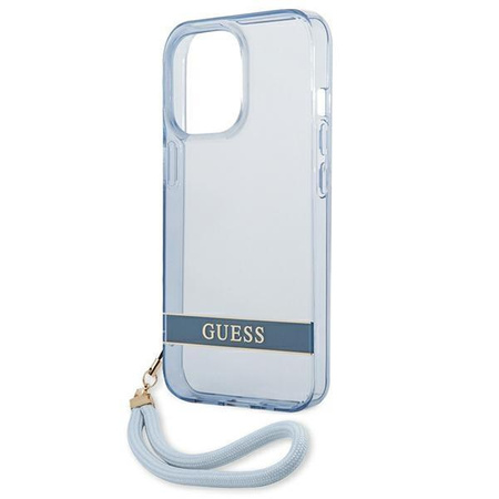 Guess GUHCP13LHTSGSB iPhone 13 Pro / 13 6,1" niebieski/blue hardcase Translucent Stap