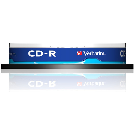 VERBATIM PŁYTA CD-R 700MB 52X DO NAGRYWANIA 10 SZTUK DANYCH AUDIO Z OCHRONĄ