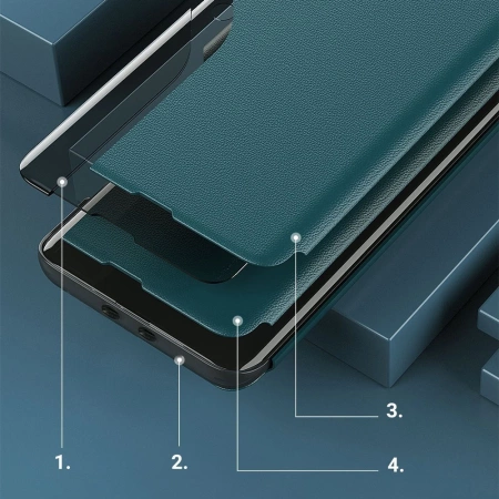 HURTEL ETUI Z KLAPKĄ ECO LEATHER VIEW DO XIAOMI K40 PRO+ K40 F3 Z PODSTAWKĄ