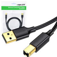 Ugreen kabel USB Typ B do drukarki (męski) - USB 2.0 (męski) 480 Mbps 1,5 m czarny (US135 10350)