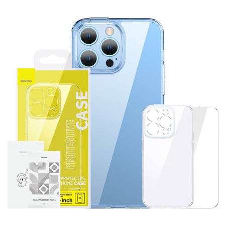 BASEUS ZESTAW OCHRONNY SUPER CERAMIC ETUI SZKŁO HARTOWANE DO IPHONE 14 PLUS