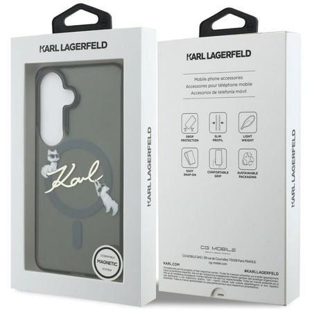 Etui Karl Lagerfeld IML KC Script        MagSafe do Samsung Galaxy S26 czarny