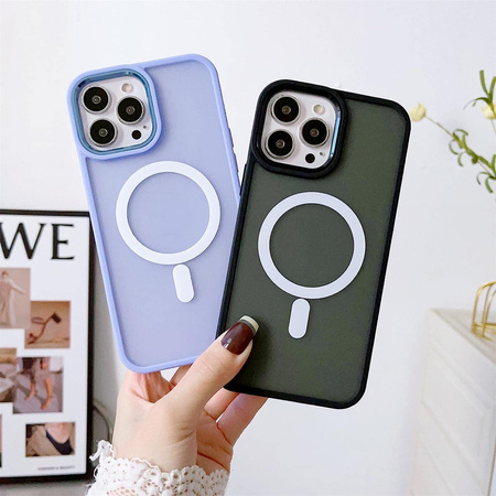 Magnetyczne etui z MagSafe Color Matte Case do iPhone 15 - fioletowe