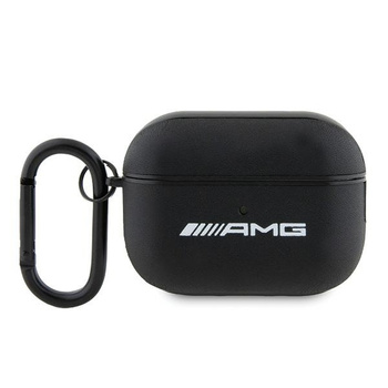 MERCEDES AMG AMAP2SLWK ETUI NA AIRPODS PRO 2 DO APPLE SKÓRZANE Z LOGO BIAŁE