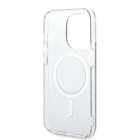 Guess zestaw ładowarka MagSafe + etui do iPhone 14 Pro Max 6,7" czarne 4G Print (GUBPP14XH4EACSK)