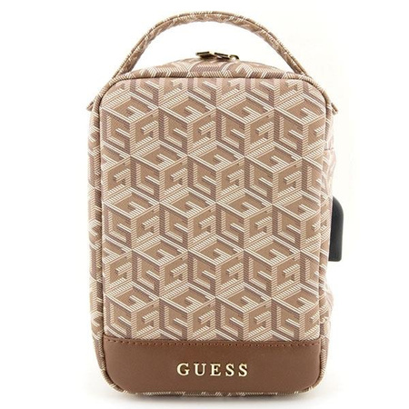 Torba Guess GUHBHGCFSEW Organizer - brązowe GCube Stripe