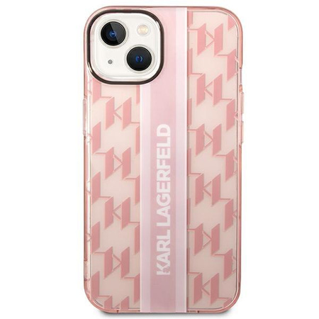 Karl Lagerfeld KLHCP14MHKLSPCP iPhone 14 Plus 6,7" hardcase różowy/pink Mono Vertical Stripe