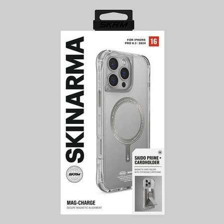 Skinarma etui Saido iPhone 16 Pro 6.3   Magnetic Charging titanium
