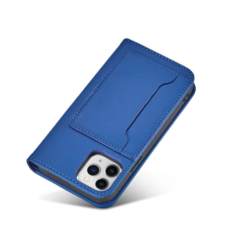 HURTEL ETUI MAGNET CASE DO IPHONE 12 POKROWIEC NA KARTY Z FUNKCJĄ PODSTAWKI