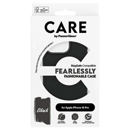 PANZERGLASS ETUI FASHION CASE DO IPHONE 16 PRO DO MAGSAFE Z CZARNYM