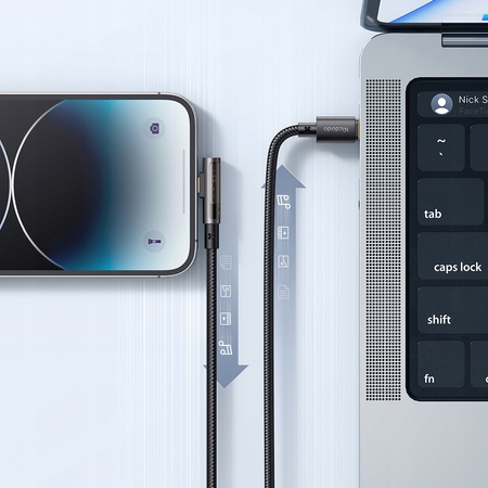 Mcdodo Kabel Prism, do iPhone, USB-C, kątowy,  szybki, 36W, 1.2m