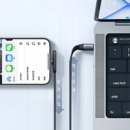 MCDODO ANGLE CABLE USB-C LIGHTNING FLAT 36W FOR IPHONE 12 13 14 BLACK 2M