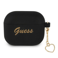 Guess GUA3LSCHSK AirPods 3 cover czarny/black Silicone Charm Heart Collection