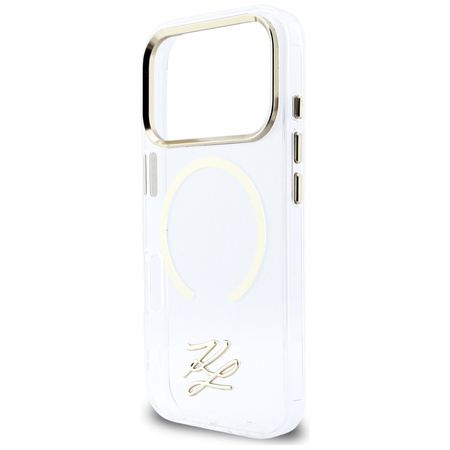 Etui Karl Lagerfeld IML KL Script Logo   MagSafe do iPhone 17 Pro Max przezroczysty